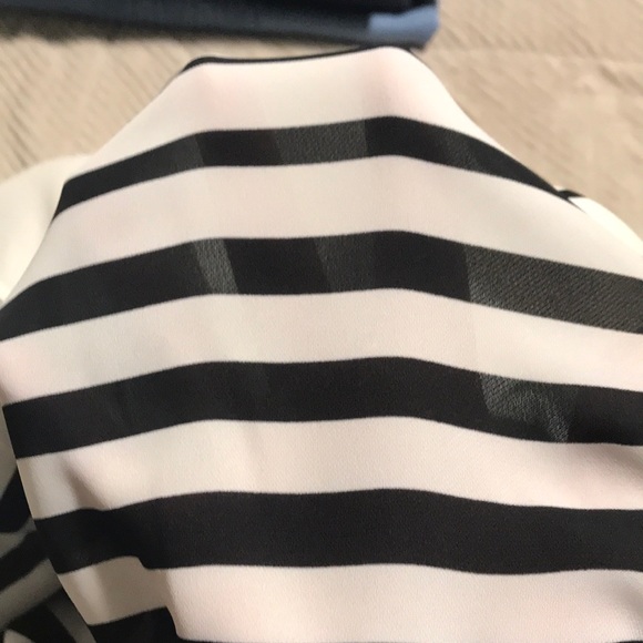 Elle women’s sheer blouse XL black/white - Picture 5 of 7